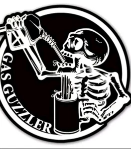 Gas Guzzler Skeleton Sticker   - Picture 1 of 4