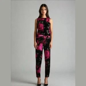 Trina Turk Floral Kailee 2 Top Co-Ord Set Aubree Trouser Pant Size XS/00 - Picture 1 of 16