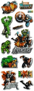 3D puffy Stickers AVENGERS superheroes Marvel - Picture 1 of 7