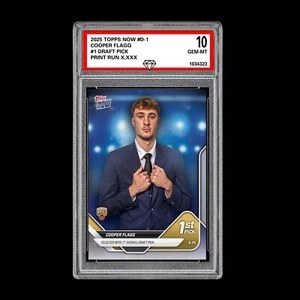 Graded 10 Cooper Flagg 2024-25 TOPPS NOW Card #D-1 RC #1 Pick Draft - Picture 1 of 1