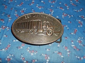 ee. Belt Buckle Keep in Truckin Belt Opening 1 3/4 Inches Note Surface Wear - Picture 1 of 2