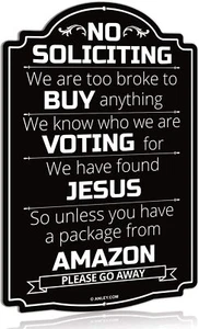 "Letrero de no solicitud de Anley para el hogar y los negocios, no toques la campana 12"" x 8" - Imagen 1 de 7