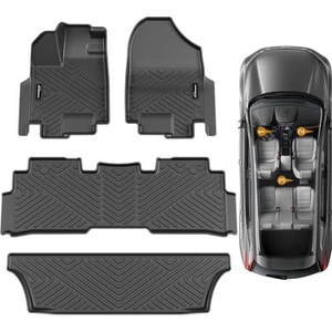 Floor Mats for 2018-2025 HondaOdyssey TPE All Weather 1st 2nd & 3rd Row Liner - Picture 1 of 7