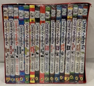 NEW 16 PC SET DIARY OF A WIMPY KID BOX OF BOOKS JEFF KINNEY - Imagen 1 de 4