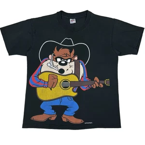 Vintage 90s Shirt Single Stitch Taz Tasmanian Devil Garth Brooks 1993 Large USA - Picture 1 of 17