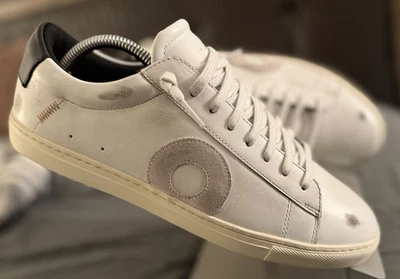 Oliver Cabell Low 1 ‘Tigger’ Size US 9 / EU 42 Distressed White Italian Leather - Image 1 of 4