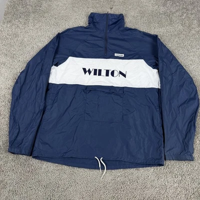 Hind Wilton Pullover Jacket Mens Large Blue White Nylon Windbreaker Anorak - Image 1 of 4