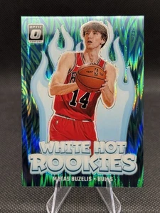 Matas Buzelis #10 White Hot Rookies Green /149 2024-25 Donruss Optic Basketball - Picture 1 of 2
