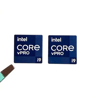 2x Intel Core i9 vPro Desktop / Laptop /PC Sticker Label Logo Decal 18mmx18mm - Image 1 of 2
