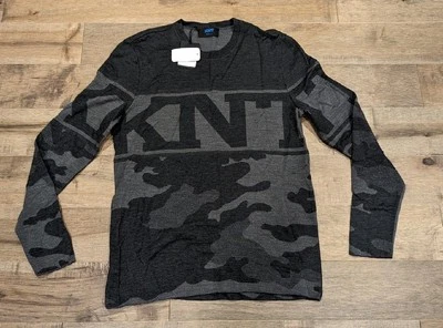 $1985 Mens KNT Kiton Knit Cashmere/Wool Sweater Black/Gray 2XL - Image 1 of 4