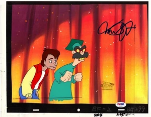 MICHAEL J FOX Signed "BACK TO THE FUTURE" Cartoon Animation Cel PSA/DNA #AE41793 - Picture 1 of 4