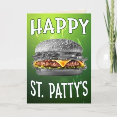 Happy St. Patty's! - 5.5" x 8.5" Greeting Card with Writing Space Inside - Image 1 of 4