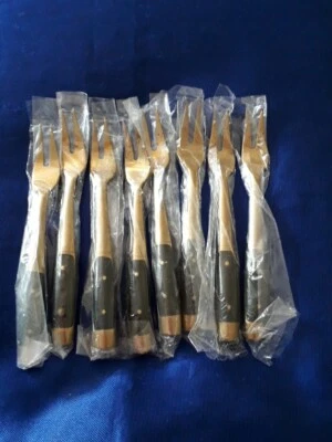 10 Desser Gabeln-aus Bronze u.Nickel ca.11,5cm-Hand Made in Thailand- Unbenutzt! - Bild 1 von 2