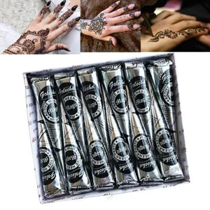 Golecha Henna Mehandi Temporary Tattoo - Active Magic Black - 12 Cones - Picture 1 of 3