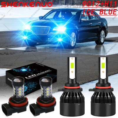 For Chrysler 300 2011-2014 Blue Combo LED Headlights + Fog Lights Bulbs Kit 4PC - Image 1 of 4