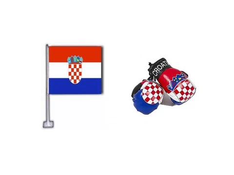 CROATIA CAR FLAG & MINI BOXING GLOVES 2020 WORLD/EURO CUP Cover