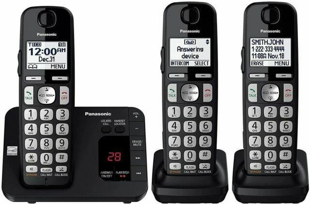 Panasonic KXTGE433B 1.9 GHz Single Line Cordless Phone