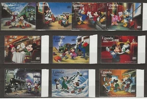 Disney 1996 Uganda - Mickey's Orient Express, Complete Set of 10 - MNH - Picture 1 of 1