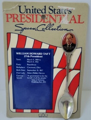 United States Presidential Spoon Collection, William Howard Taft. VTG New - Image 1 of 4