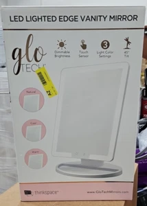 Glo-Tech - LED Kosmetikspiegel mit beleuchtetem Rand - weiß NEU - Bild 1 von 1