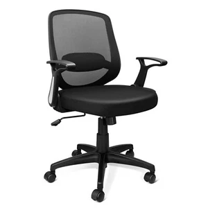 KOLLIEE Mid Back Mesh Office Chair Ergonomic Swivel Black Desk Office Chair F... - Picture 1 of 6