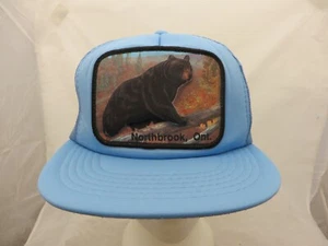 Northbrook Ontario baseball cap hat adjustable snapback vtg Trucker bear logo - Picture 1 of 4
