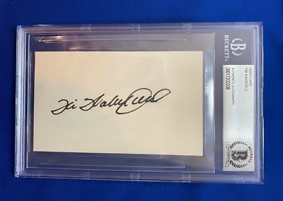 TIM WAKEFIELD BOSTON RED SOX SIGNED AUTOGRAPHED INDEX CARD BECKETT AUTHENTICATED - Image 1 of 2