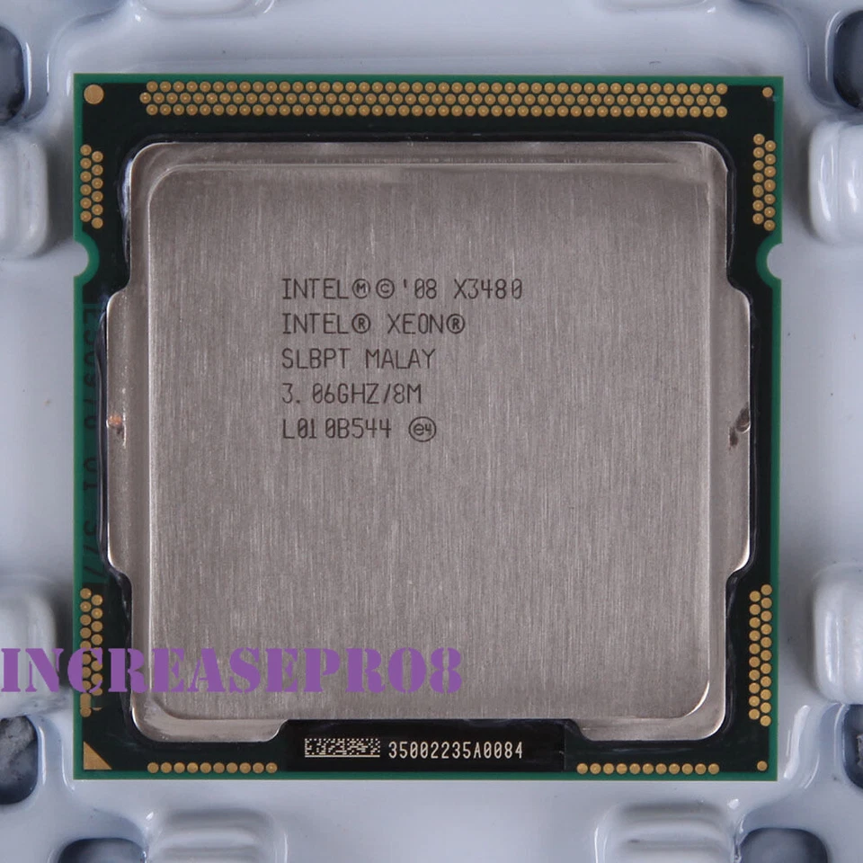 Intel Xeon X3480 3.06 GHz X3470 2.93 GHz Quad-Core LGA1156 Desktop CPU Processor - Image 1 of 1