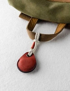 Cuero Airtag Soporte Mochila Estuche Llavero Rojo Italiano Vegetal Cuero Curtido - Imagen 1 de 19