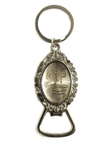 12 Pc Holy Spirit Bottle Opener Keychain Party Favors Recuerdos Bautizo Espiritu - Picture 1 of 2