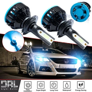 2Pcs H7 80W LED Headlight Bulbs Conversion Kit High Low Beam Lamp 8000K Ice Blue - Picture 1 of 12
