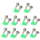 10Pcs Rod Tip Clamp Fishing Pole Fish Bite Lure Alarm Alert Twin Bell Ring Cl-DY