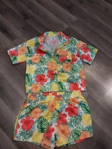 Girls Art Class Hawaiian Sleepwear Size 8 Top Size 10/12 Short Set NWOT - Picture 1 of 13