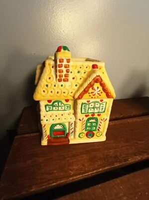 复古 Clair Burke 陶瓷姜饼屋蜡加热器,圣诞节,1989 年 — 第 1/4 张图片