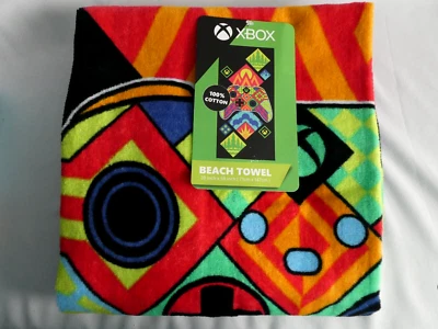XBOX Beach Pool Bath Towel Teens Kids Gamers 100% Cotton 28" x 58"  NWT - Image 1 of 4
