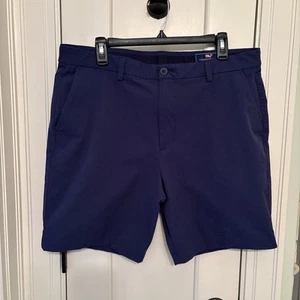 Vineyard Vines Performance Herren Shorts 8" Elasthan blau Größe 35 Golf Stretch - Bild 1 von 7