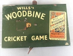 Antik 30er Jahre Wills's Woodbine Cricket Spiel Dose Wild Woodbine Zigaretten - Bild 1 von 2
