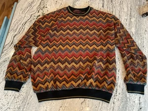 Tundra 3D Chevron Multicolor Stripe Sweater Herren L - Bild 1 von 8