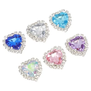 6 Pcs Shoe Clips Glass Shoe Clips Detachable Charm Shoes Buckles Shoe Jewelry - Picture 1 of 11