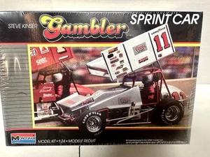 VINTAGE SEALED 1987 1/24 SCALE MONOGRAM "GAMBLER SPRINT CAR" - Bild 1 von 2