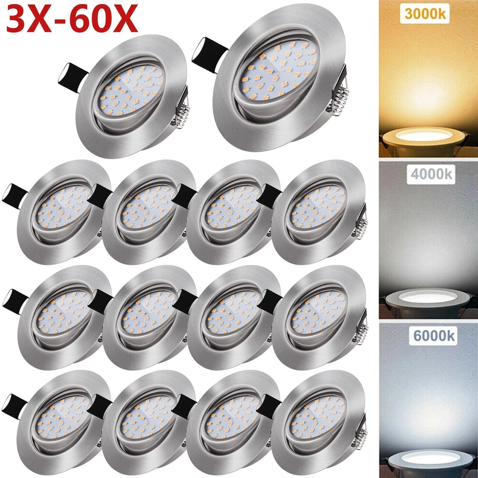 LED Spot Einbaustrahler Einbauleuchte Flach Einbauspots Deckenleuchte 230V IP44 - Bild 1 von 4