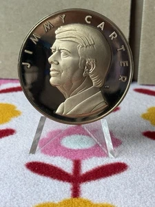 Jimmy Carter 1977 prueba de bronce medalla inaugural presidencial The Franklin Mint - Imagen 1 de 7