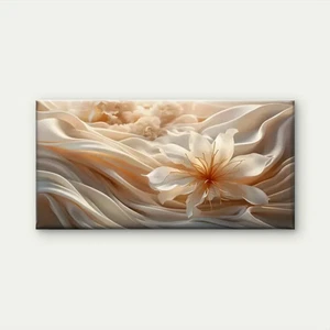 Arte de pared abstracto flores blancas lienzo oficina hogar habitación sin marco 120x60 cm - Imagen 1 de 3