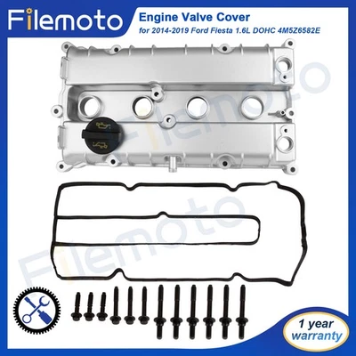 Aluminum Engine Valve Cover for 2014-2019 Ford Fiesta 1.6L DOHC 4M5Z6582E - Image 1 of 4