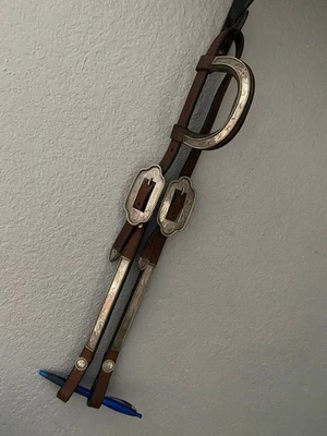 Vintage Circle Y USED silver Covered show Headstall Alpaca Mexico FREE SHIPPING - Image 1 of 4