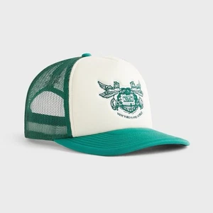 Kith Nolan Trucker Hat Newt White Green SS25 Snapback Mesh Back Hat Logo Cap NWT - Picture 1 of 8