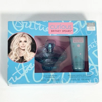 Britney Spears Curious Set de Regalo 3.3oz Perfume + 3.3oz Cuerpo Soufflé Arden Nuevo Foto 1 de 4