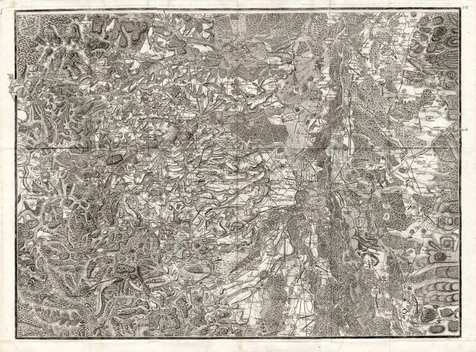 Antique Map-STRASBOURG-FRANCE-GERMANY-Beaurain-1782 - Image 1 of 1