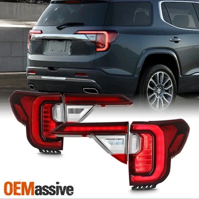 For 2020-2023 GMC Acadia LED Tail Light Chrome Full Set Driver Passenger - Image 1 of 4