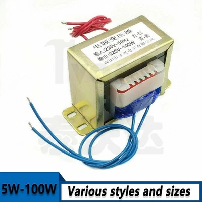 220VAC TO 220VAC 1:1 Isolation Single Output 5W-100W EI mini Power Transformer - Image 1 of 3